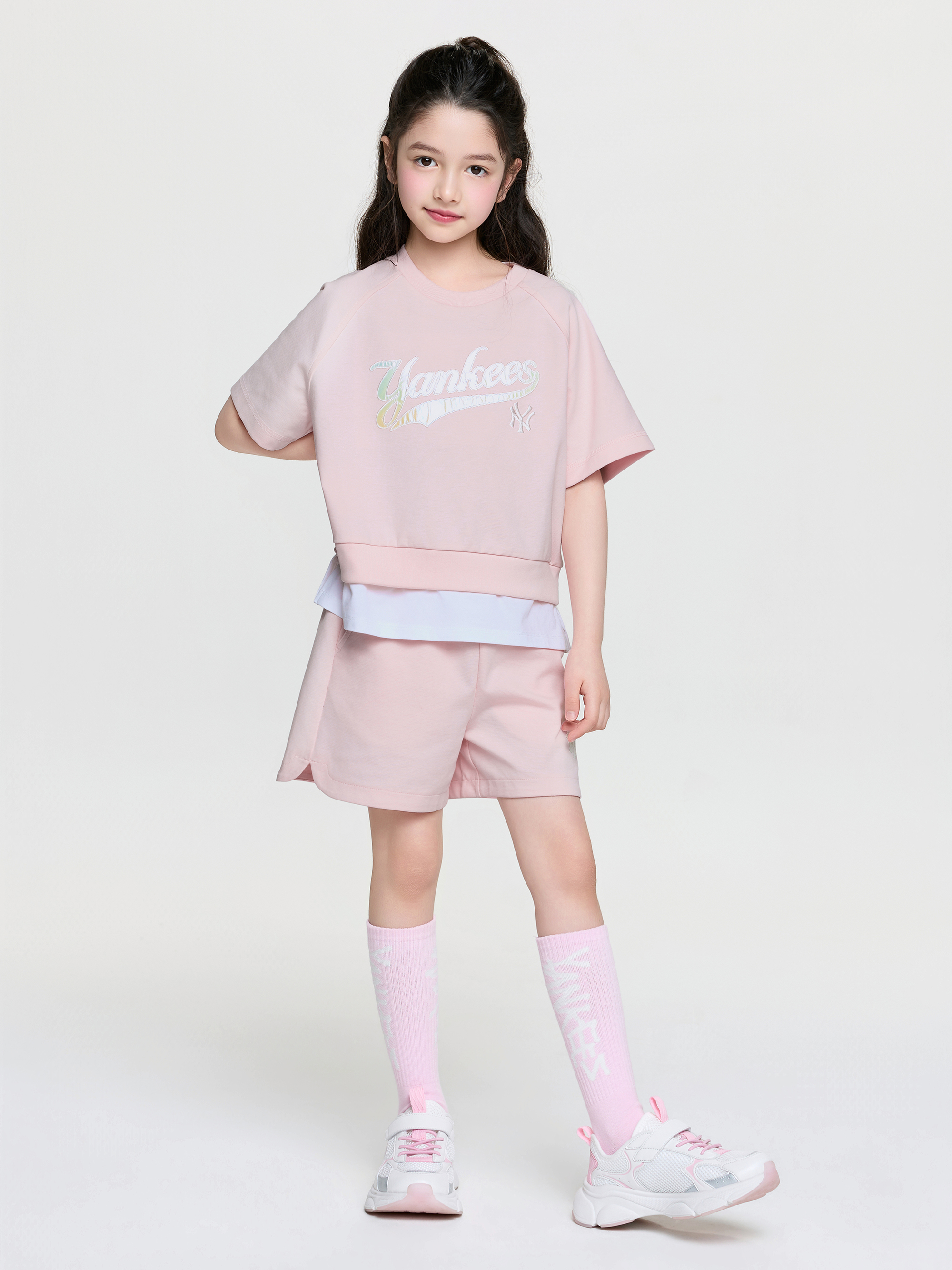Street Basic Layered T-shirt Set (Girl's)