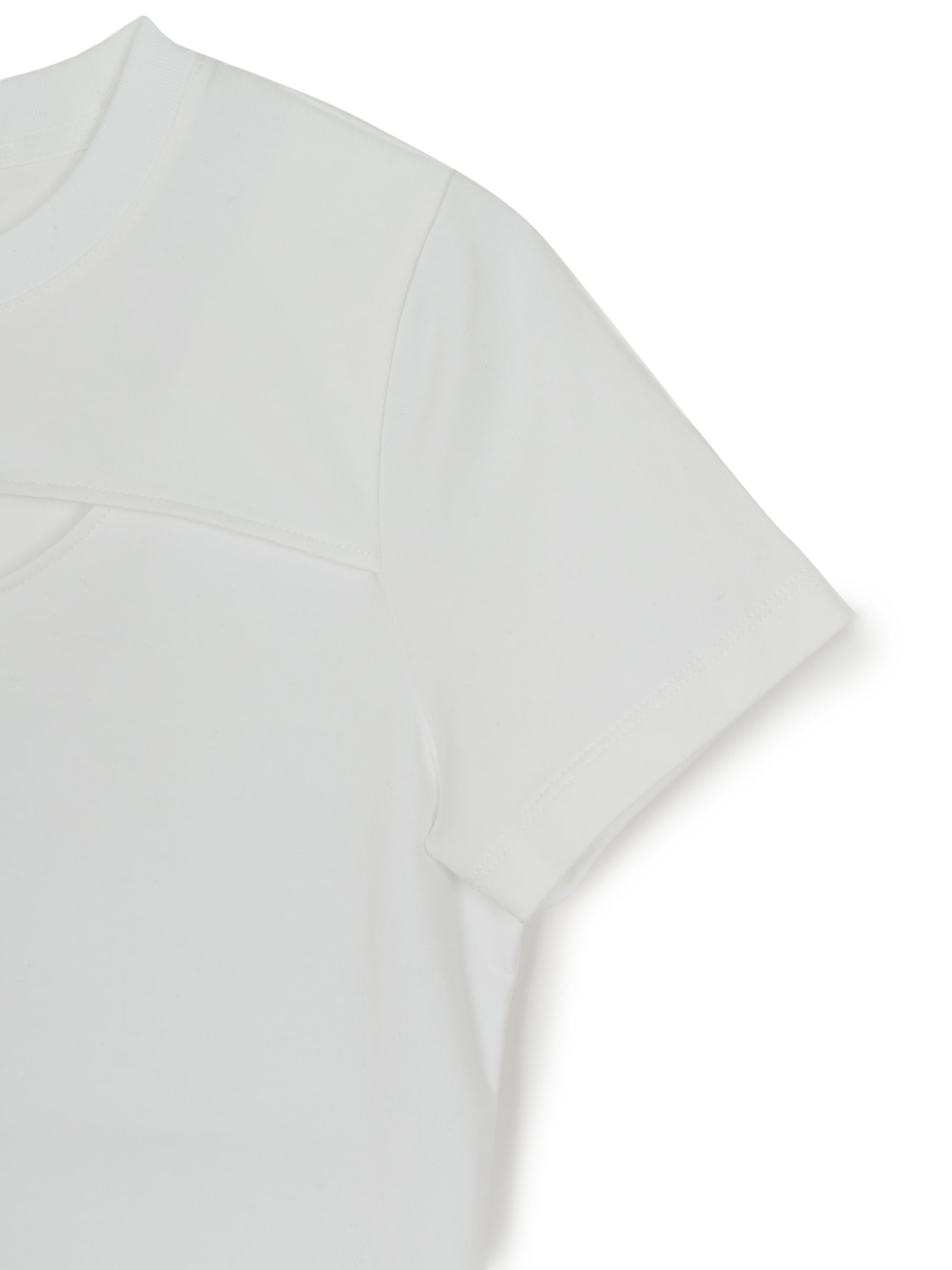 Women's Cut Out Detail Slim Semi Crop T-Shirts