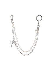 Ribbon Jewelry Long Chain Keyring