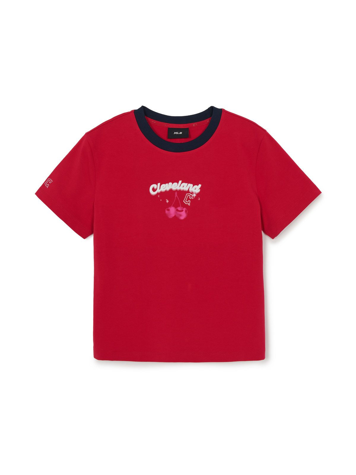 Women's Summer Fruits Lifestyle Slim Semi Crop Ringer T-Shirts