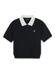 Women's Basic Crop Polo T-Shirts