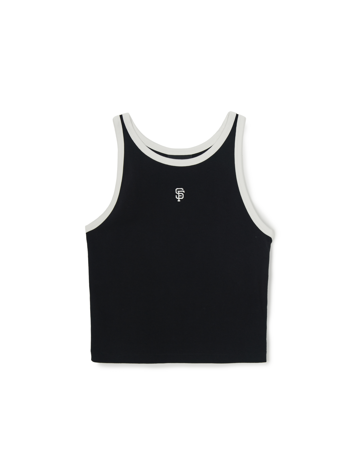 Women's Basic Ringer Crop Sleeveless T-shirt