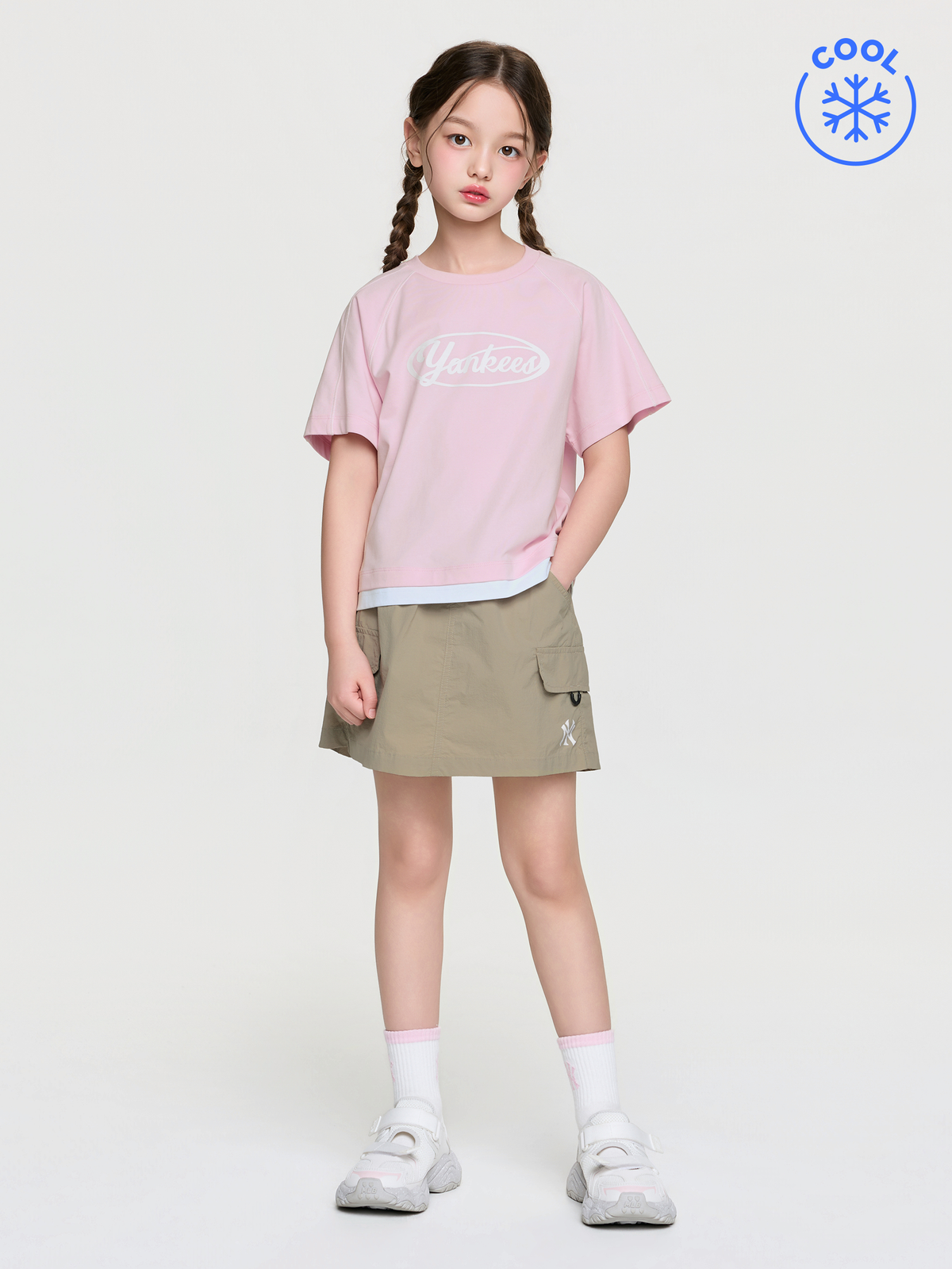 OUTDOOR BASIC SKORT T-SHIRT SET(GIRL'S)
