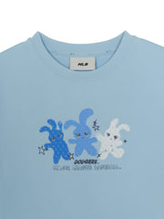 Women's Small Bunny Graphic Slim Semi Crop T-Shirts