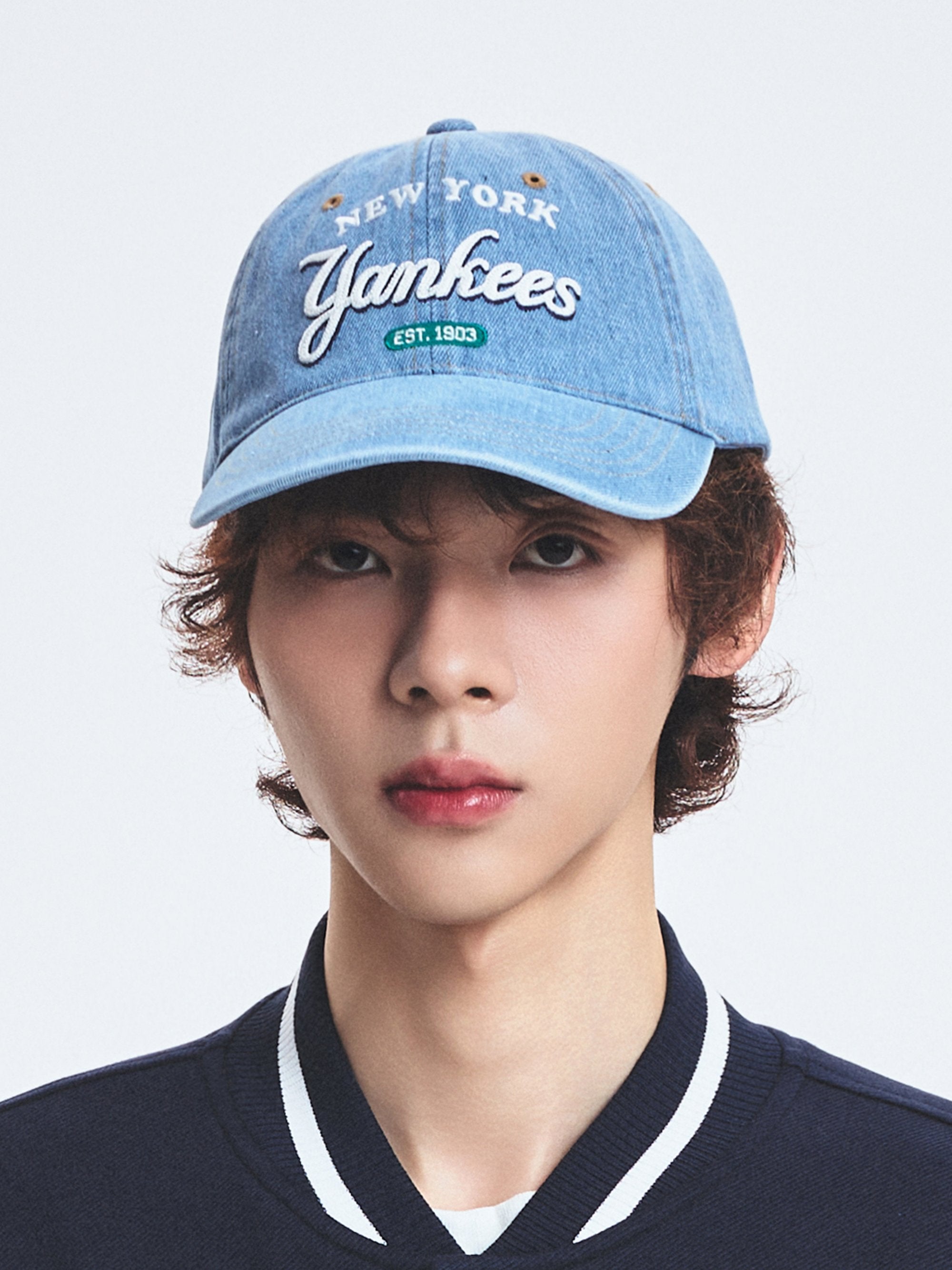 Color Denim Unstructured Ball Cap