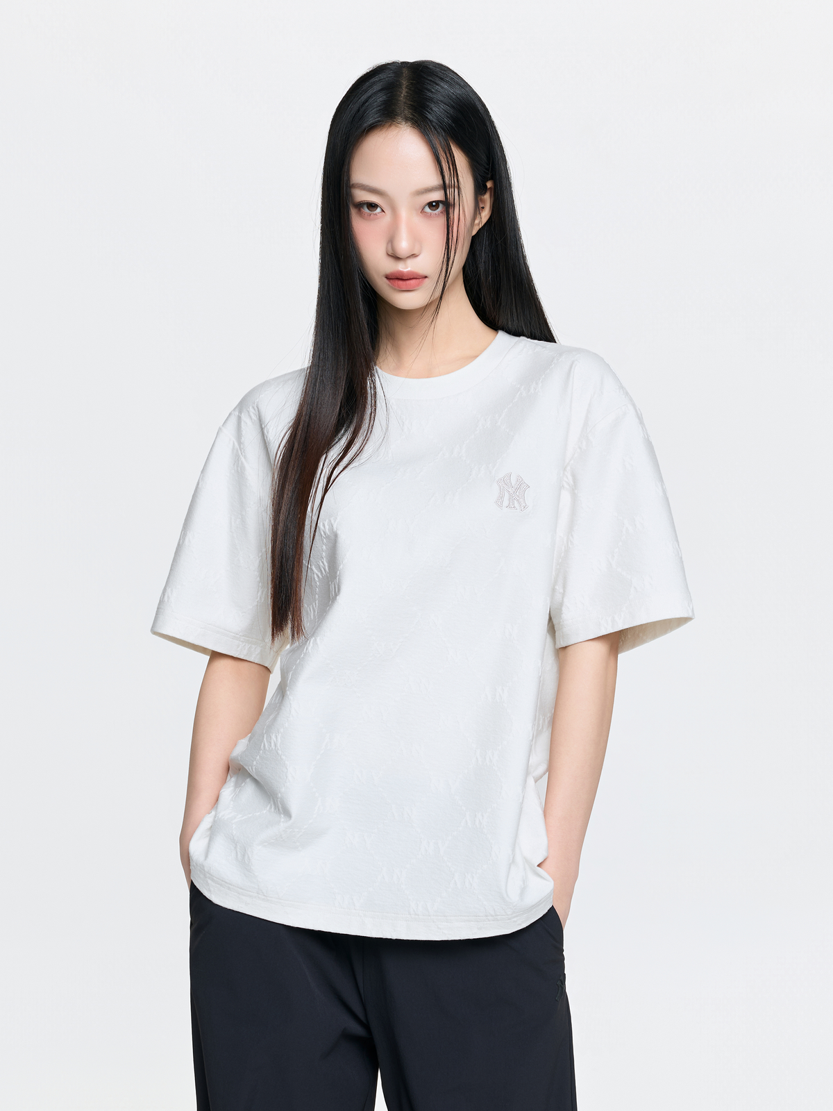 Dia Monogram Tonal Jacquard Over Fit T-Shirts