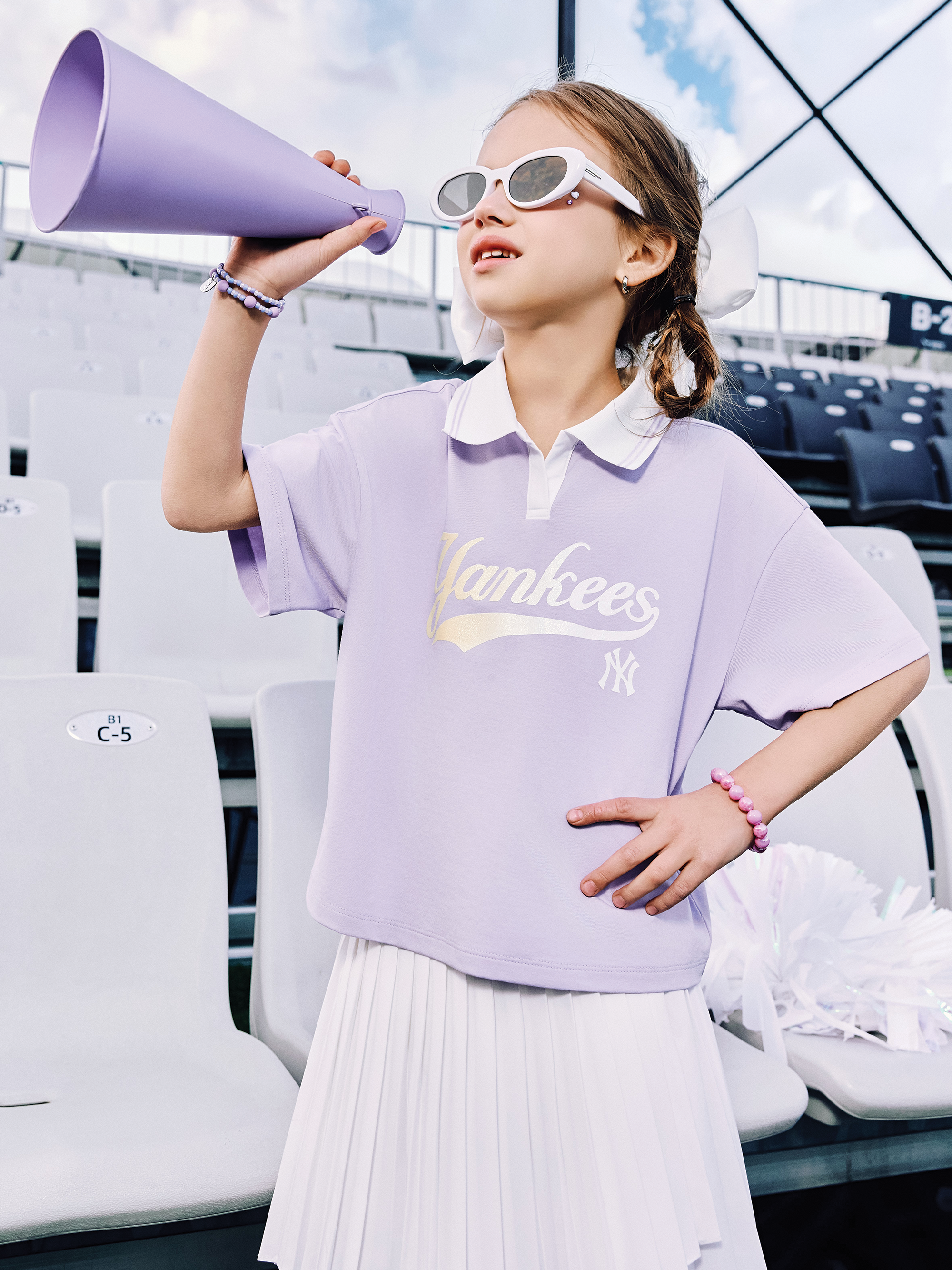 Sportive Athleisure Cursive Skirt T-shirt Set (Girl's)