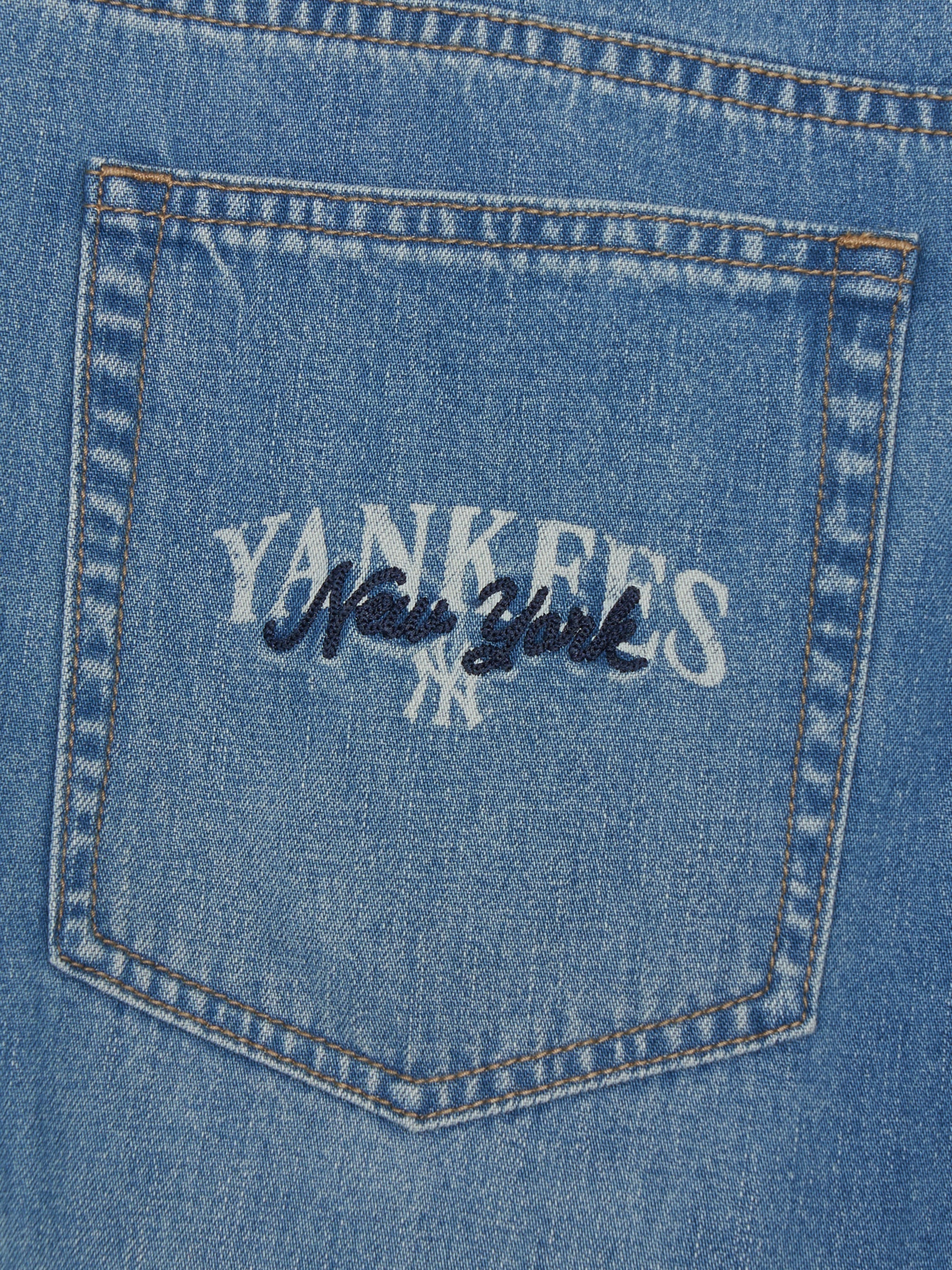 Men's Varsity Vintage Slub Cargo Denim Bermuda Pants