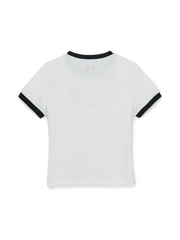 Women's Basic Small Logo Ringer T-shirts