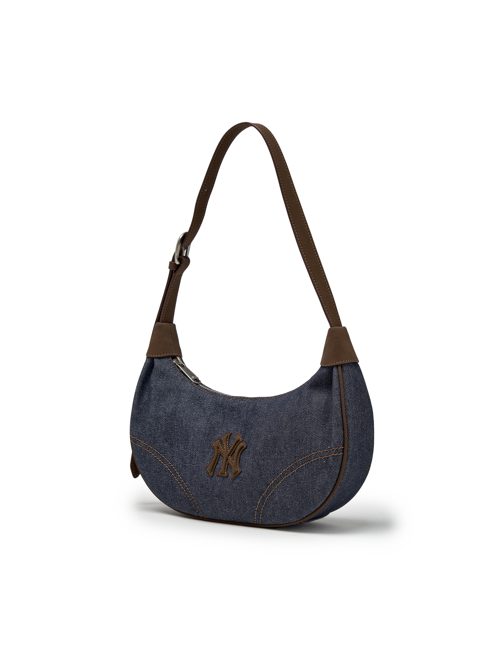 Denim Color Combination Hobo Bag