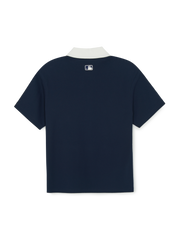 Basic Small Letter Comfortable Fit Polo T-Shirts