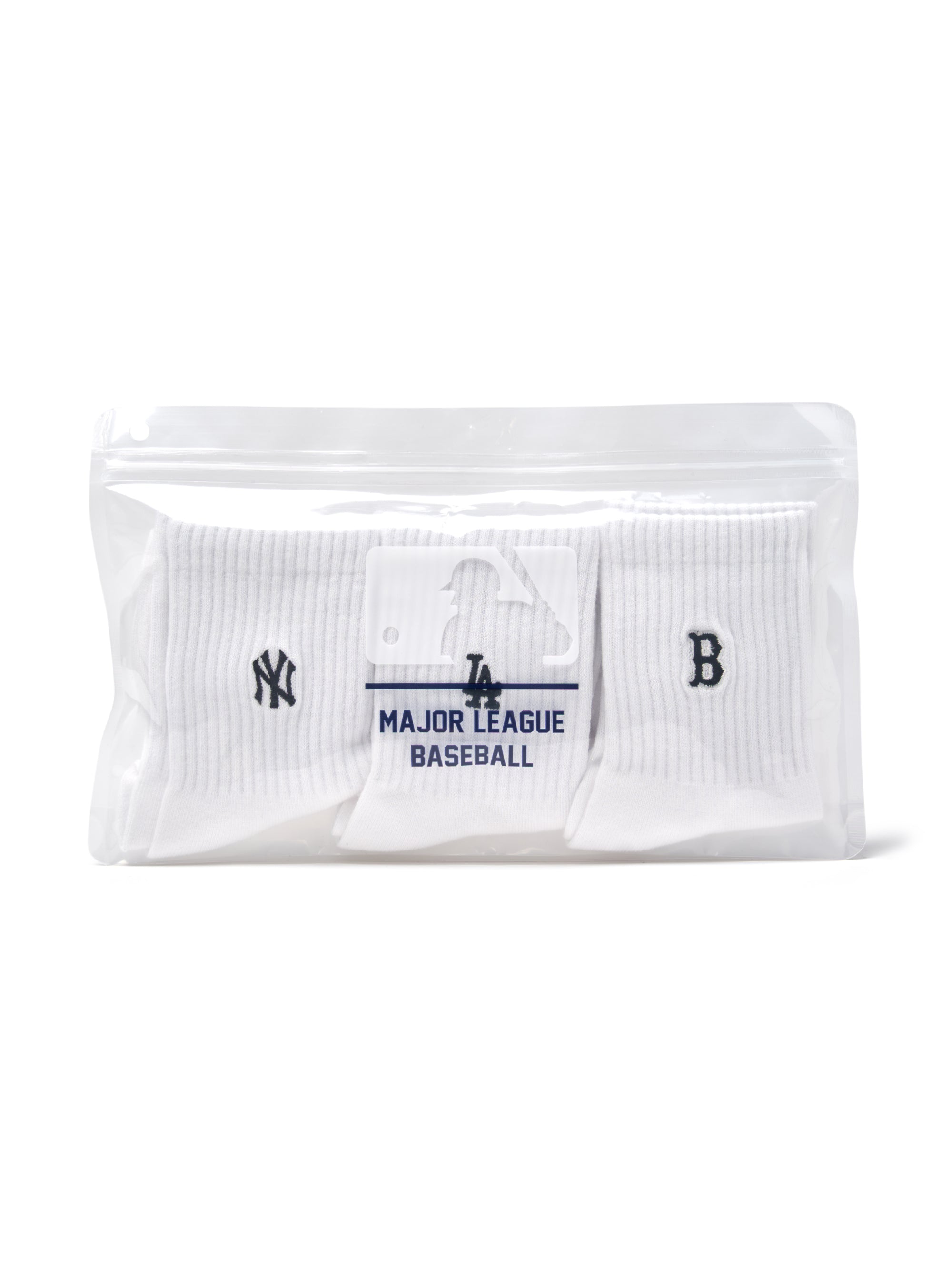 Small Logo Embroidery Socks 3pairs Set