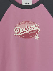 Women's Vintage Color Block Crop T-Shirts