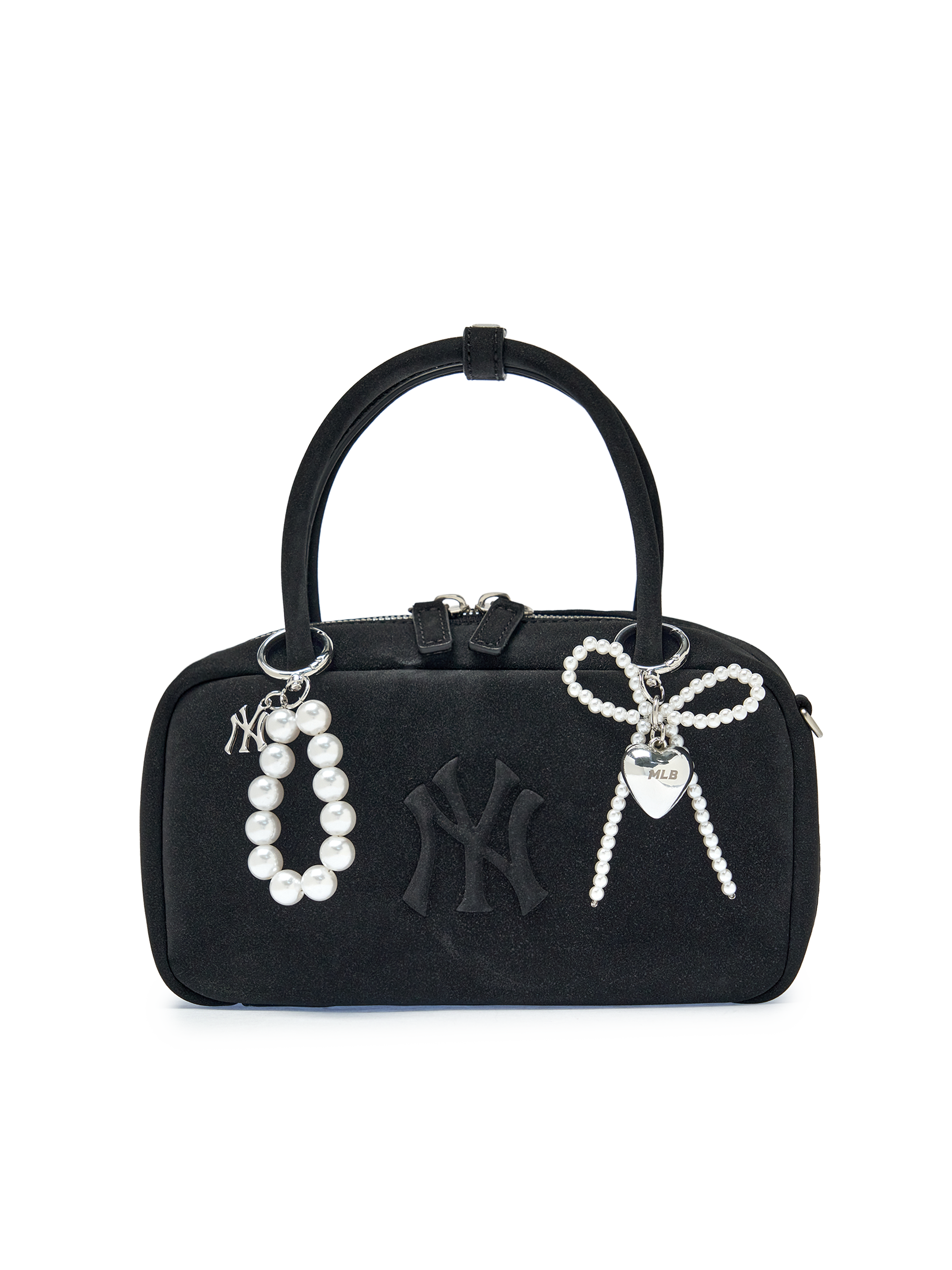 Pearl Bead Logo Charm Keyring