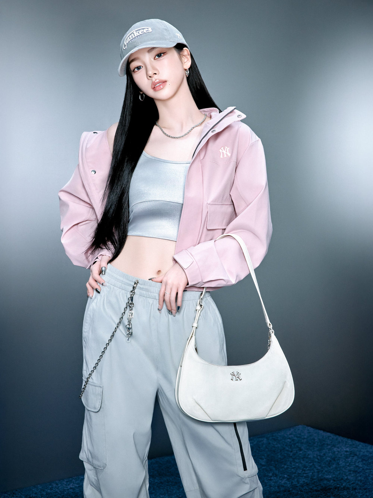 Basic Vintage Nylon Hobo Bag