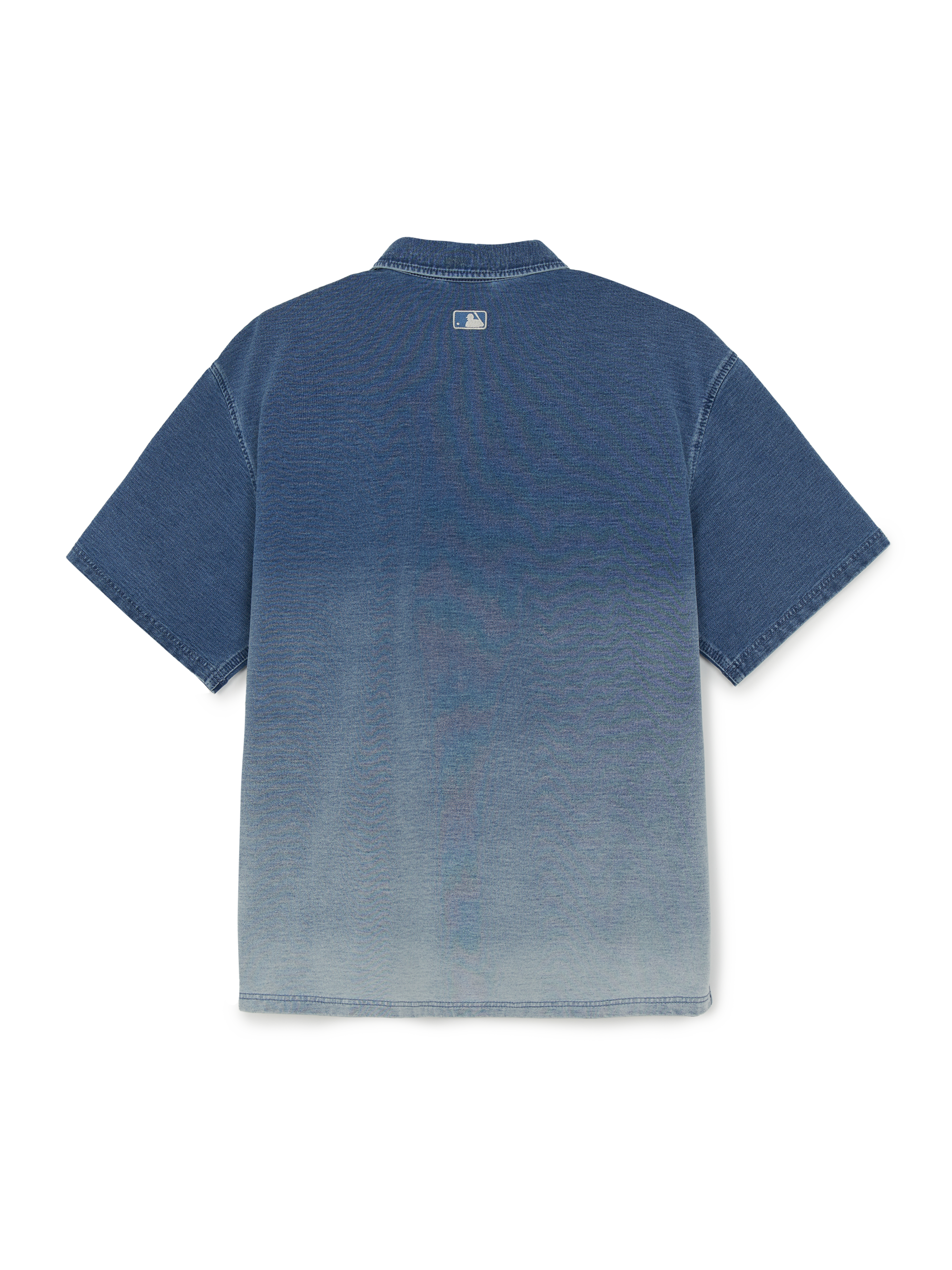 Basic Small Logo Stretched Denim Polo Shirt