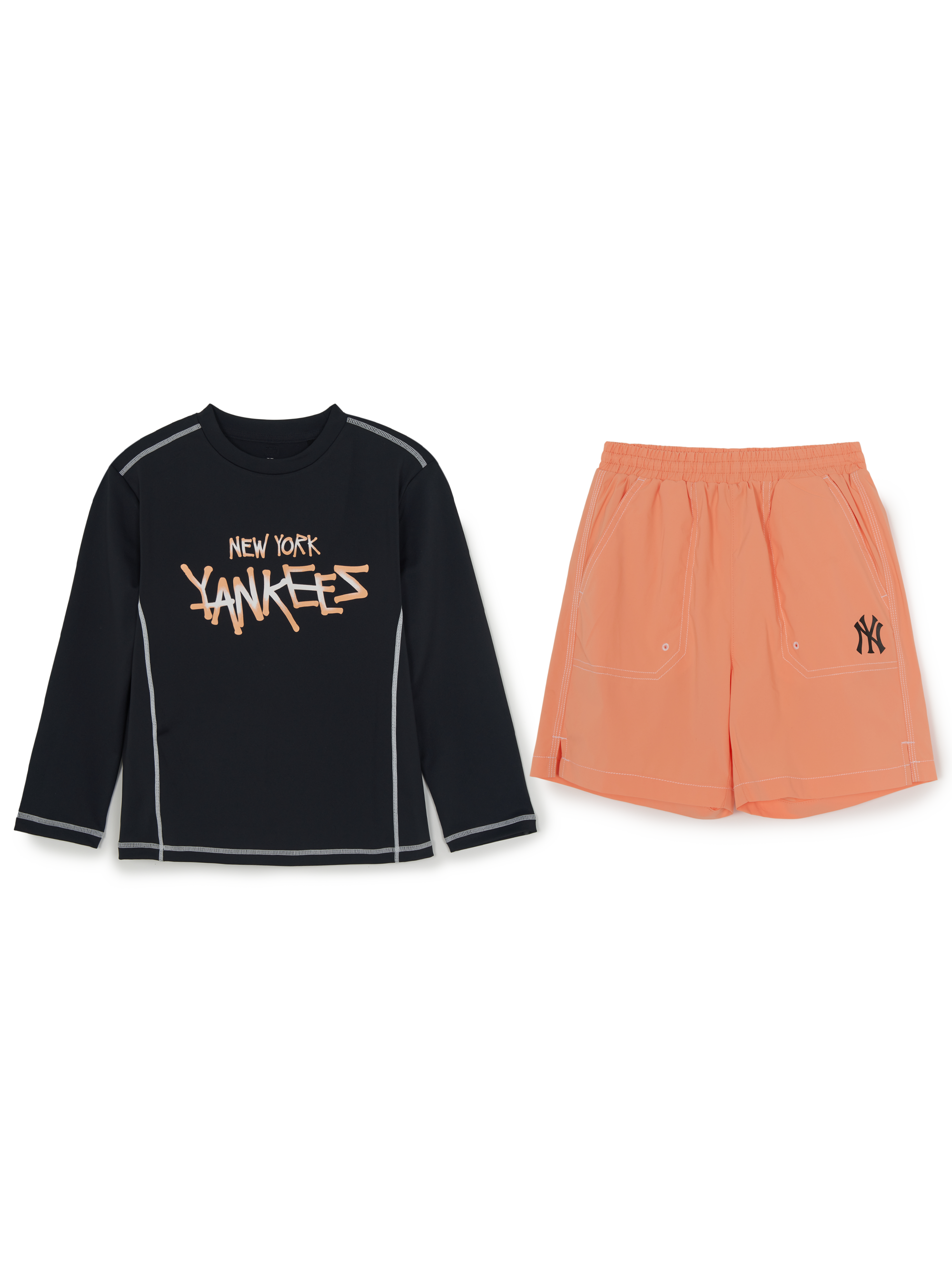 Street T-shirt Rashguard Board Shorts Set