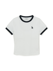Women's Basic Small Logo Ringer T-shirts