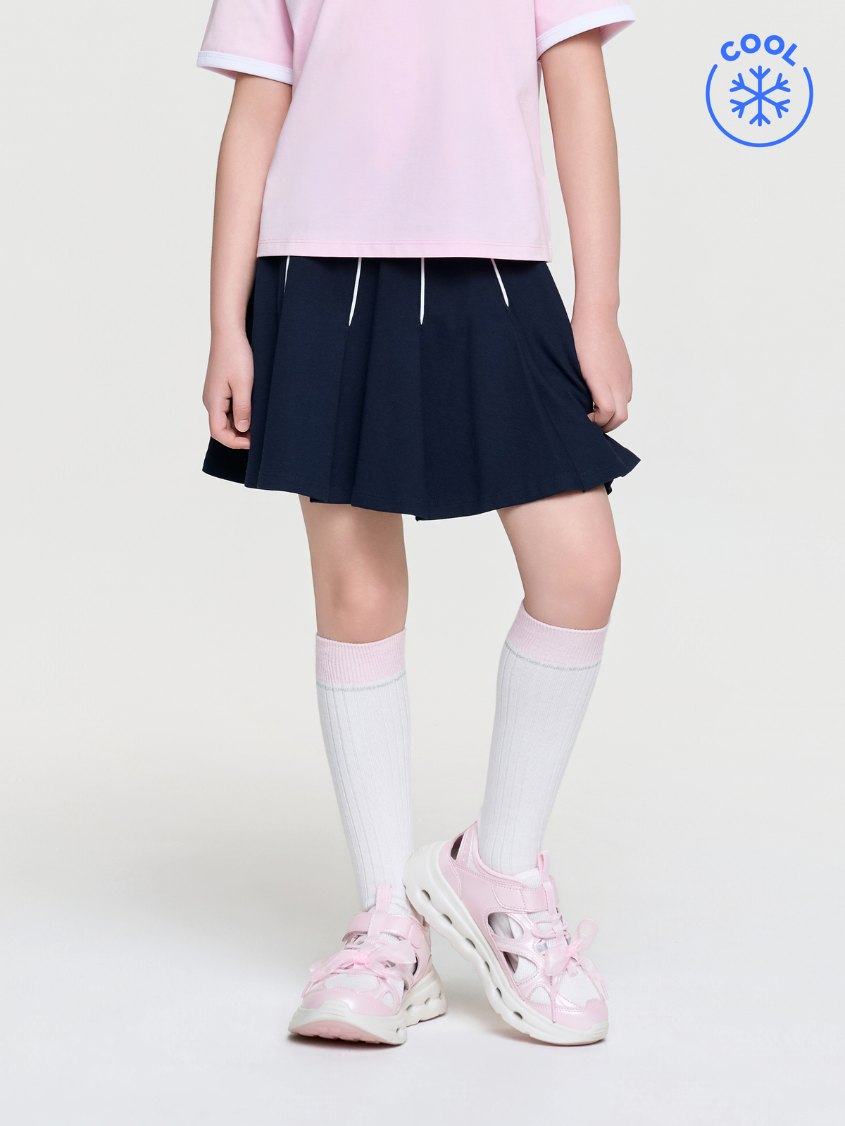 VARSITY SPORTIVE PLEATS SKIRT