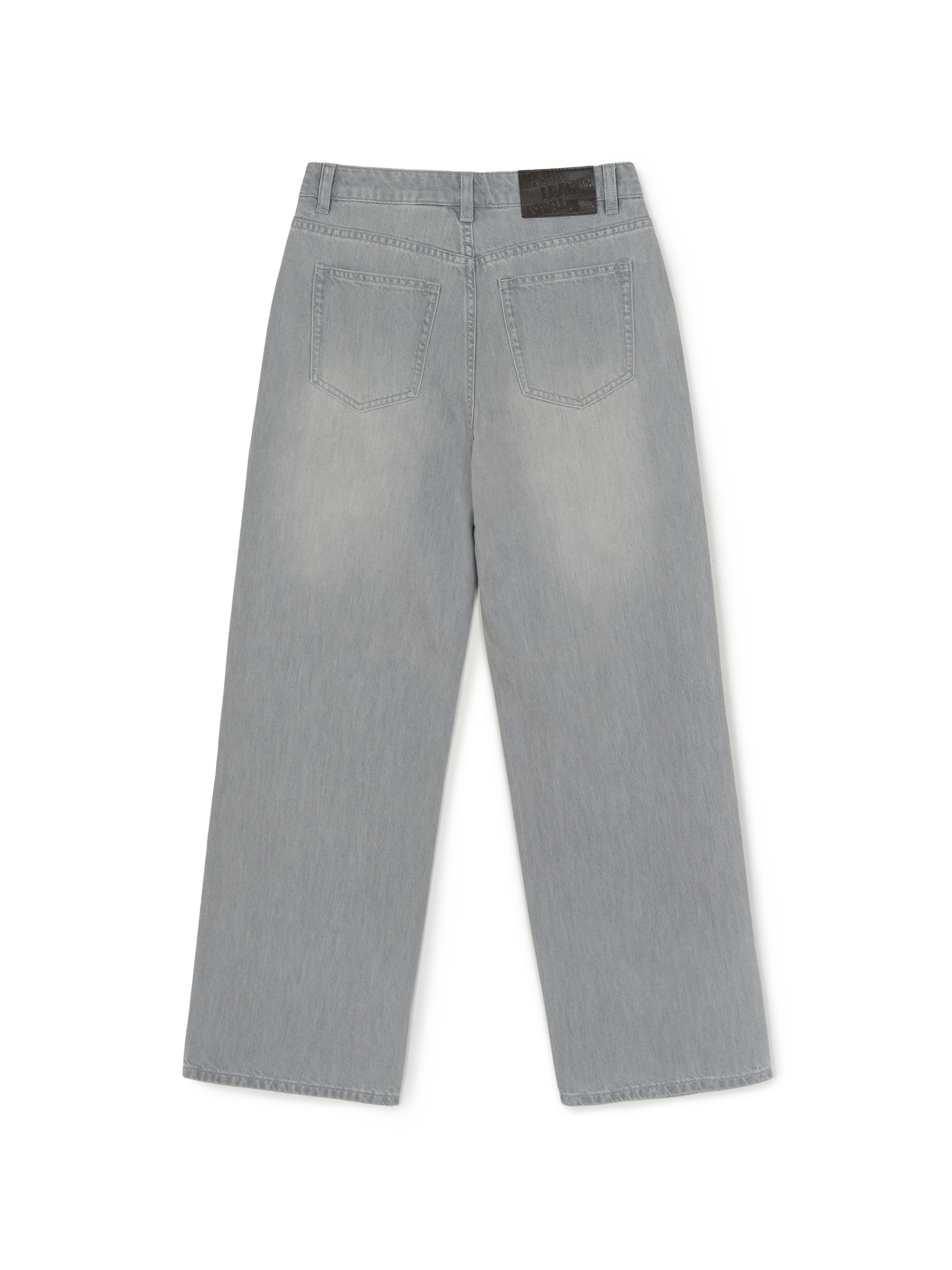 Women's Basic Small Logo Summer Tencel Wide Denim Pants