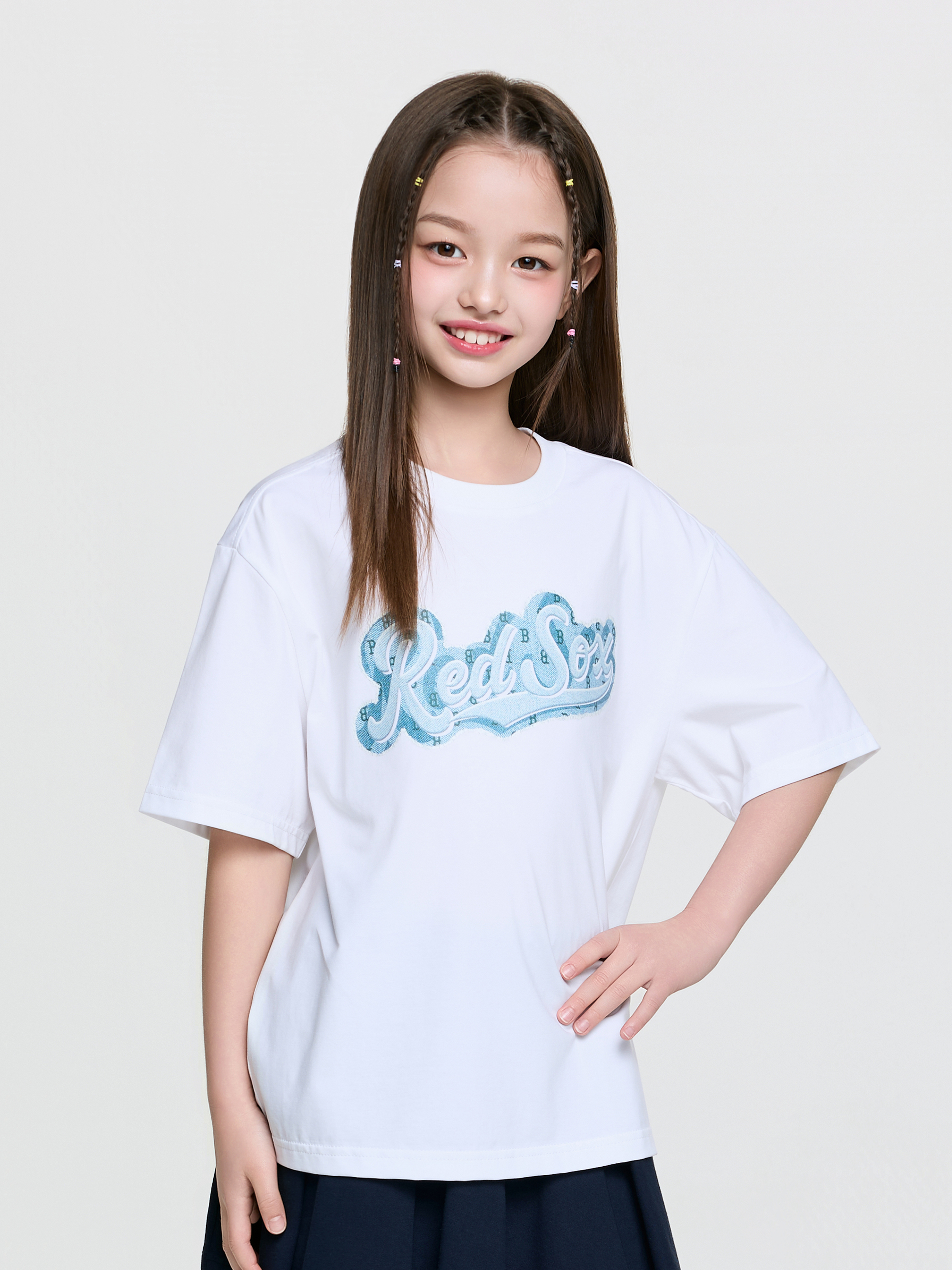 STREET MONOGRAM DENIM CURSIVE T-shirt