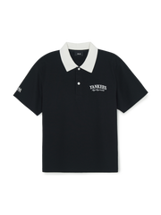 Basic Small Letter Comfortable Fit Polo T-Shirts