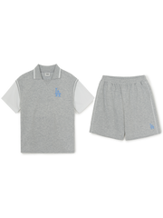 Sportive Varsity Layered T-Shirt Set