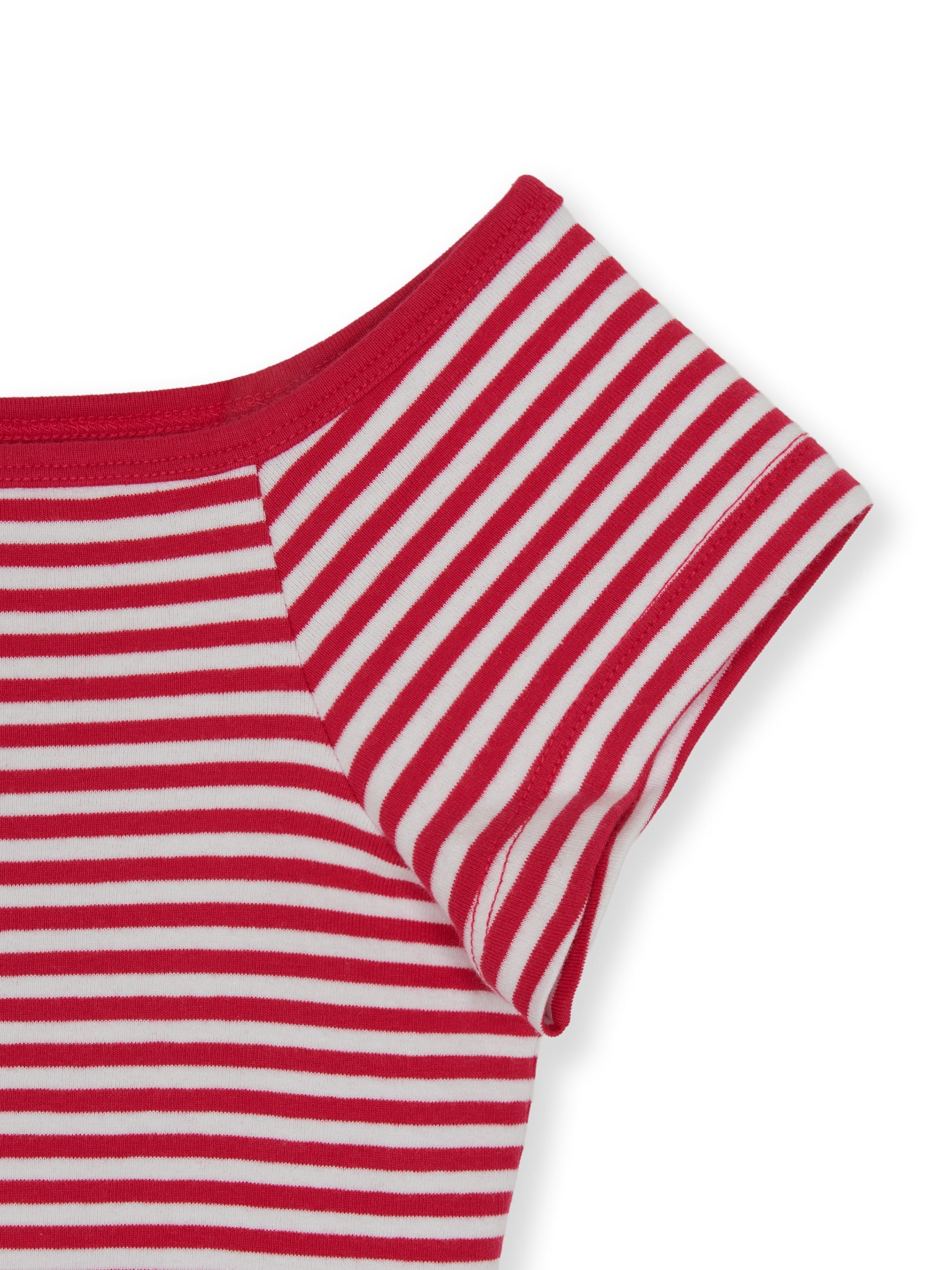 Women's Varsity Stripe Off Shoulder Slim Semi Crop T-Shirts