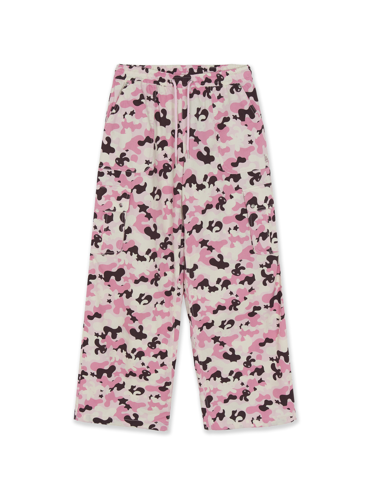 Women's Camo Low Rise Cotton Cargo Wide Pants