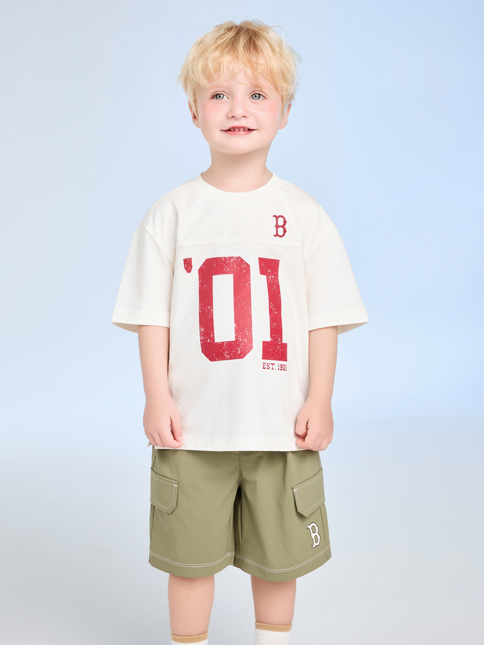 Sportive Varsity Number Artwork T-shirt Set