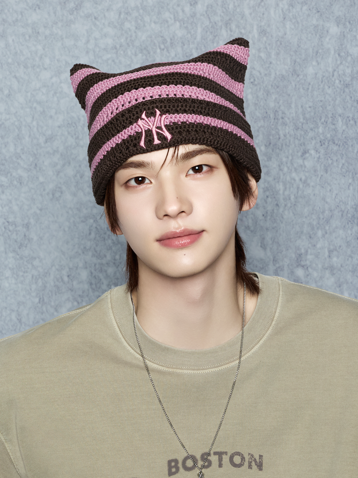 SUMMER STRIPE MEOWING BEANIE