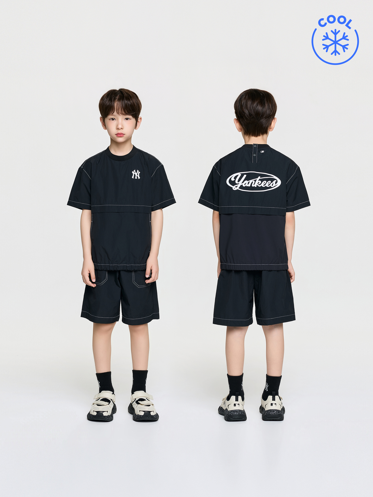 OUTDOOR BASIC WOVEN T-SHIRT SET