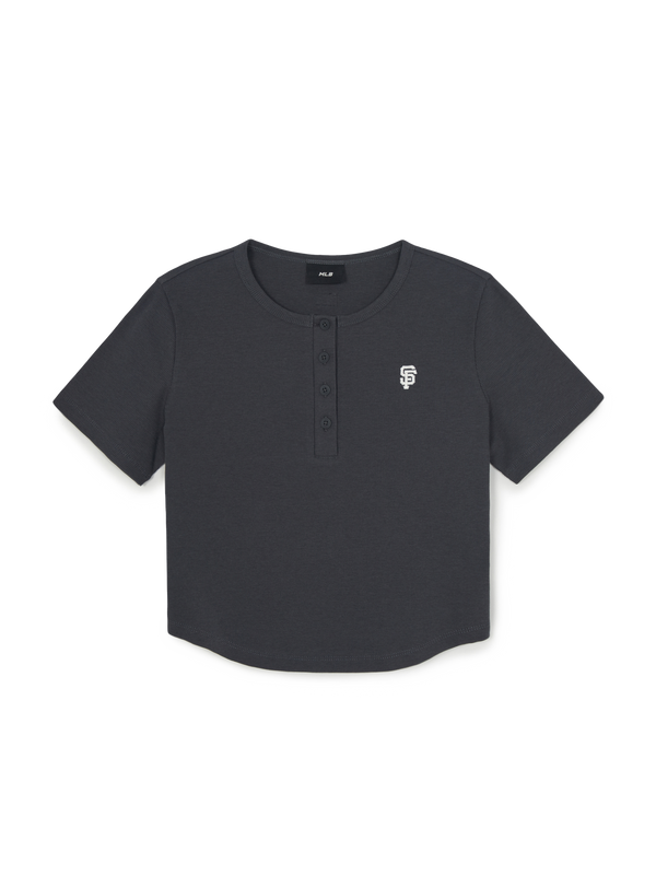 Women's Vintage Slim Henley Neck T-shirt