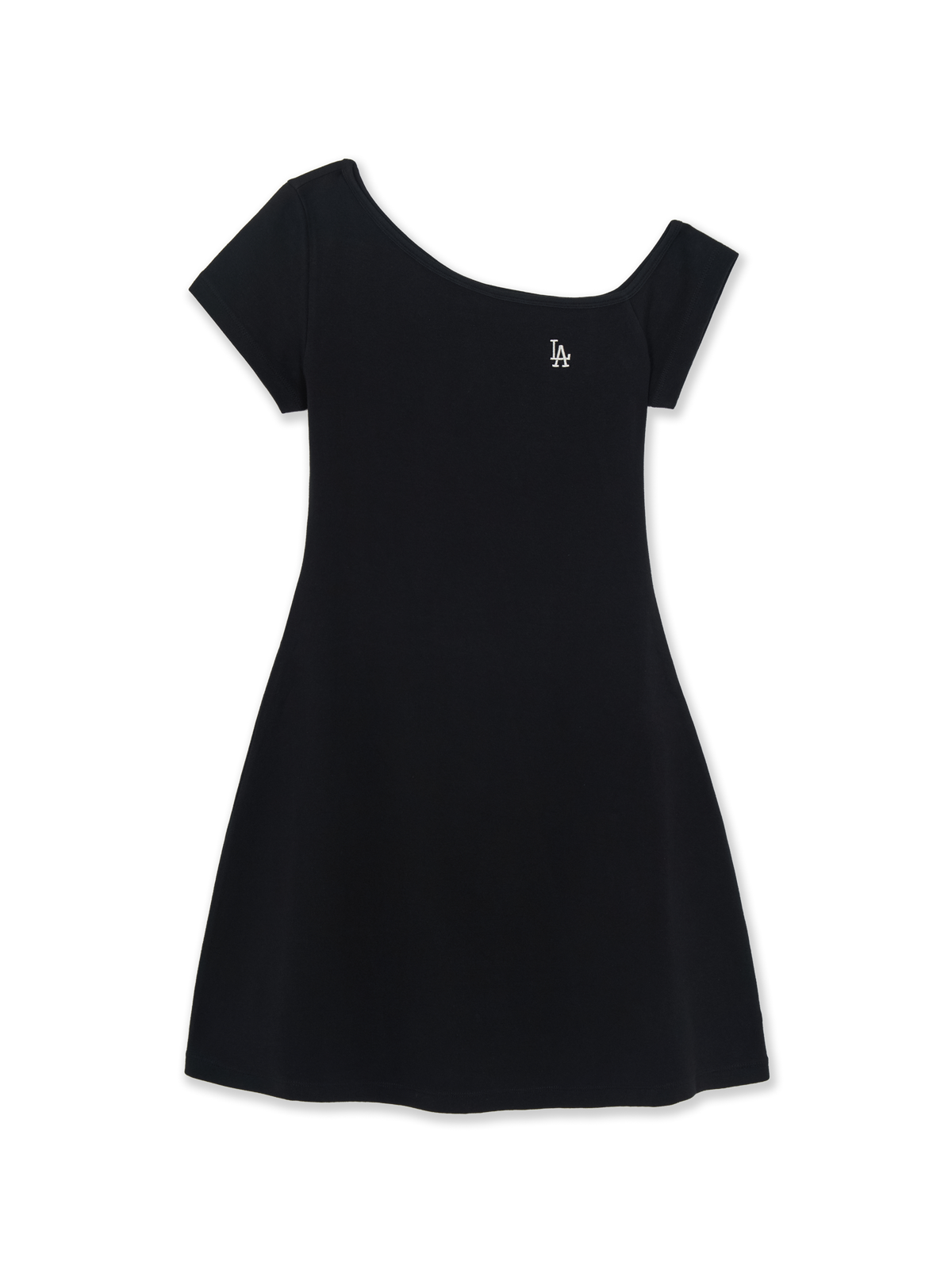 Women's Basic Off Shoulder Shirring Ribbed Dress
