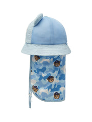 Mega Bear Friends Neck Flap Mesh Dome Hat