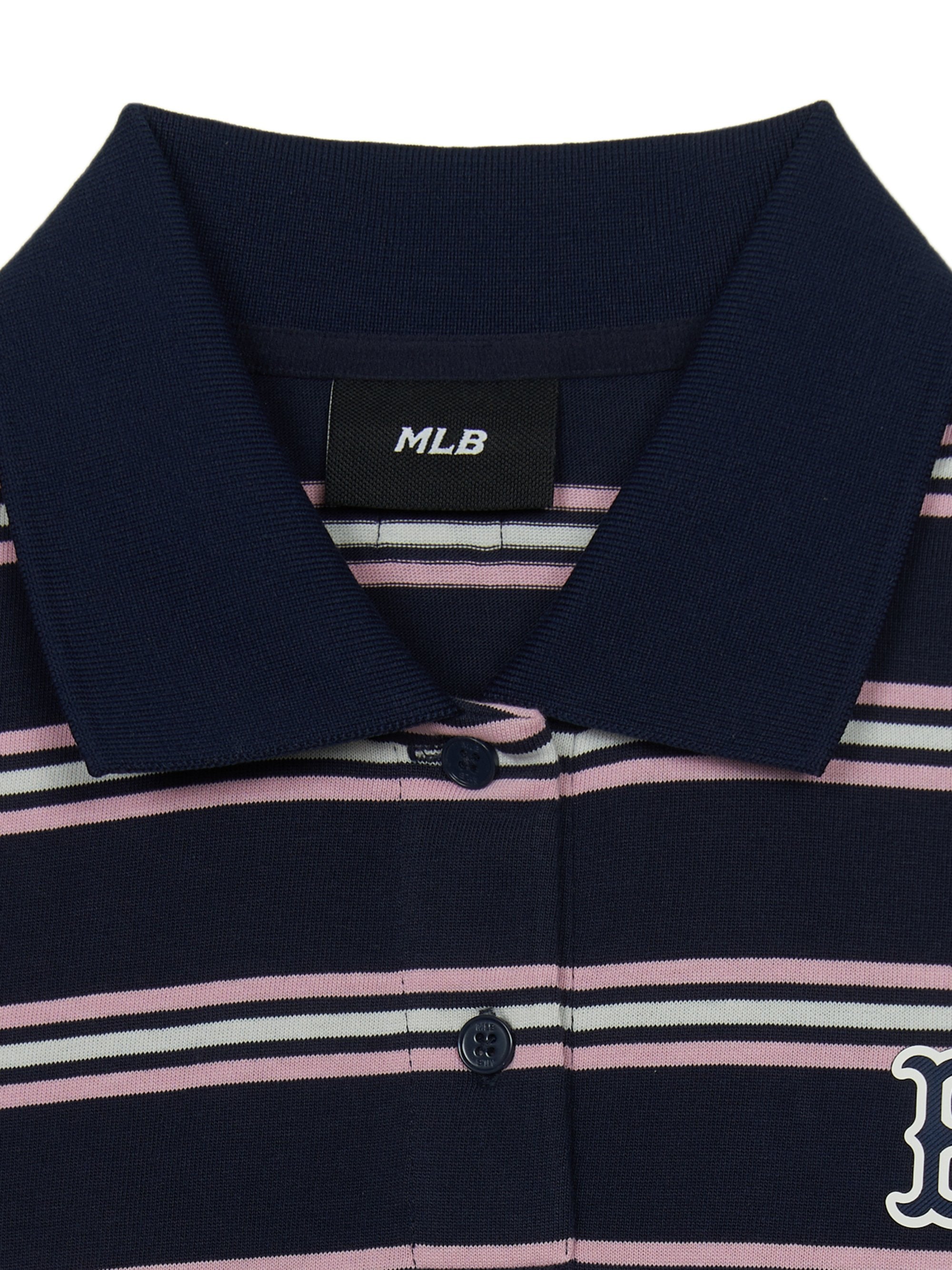 Women's Varsity Stripe Crop Polo T-shirt