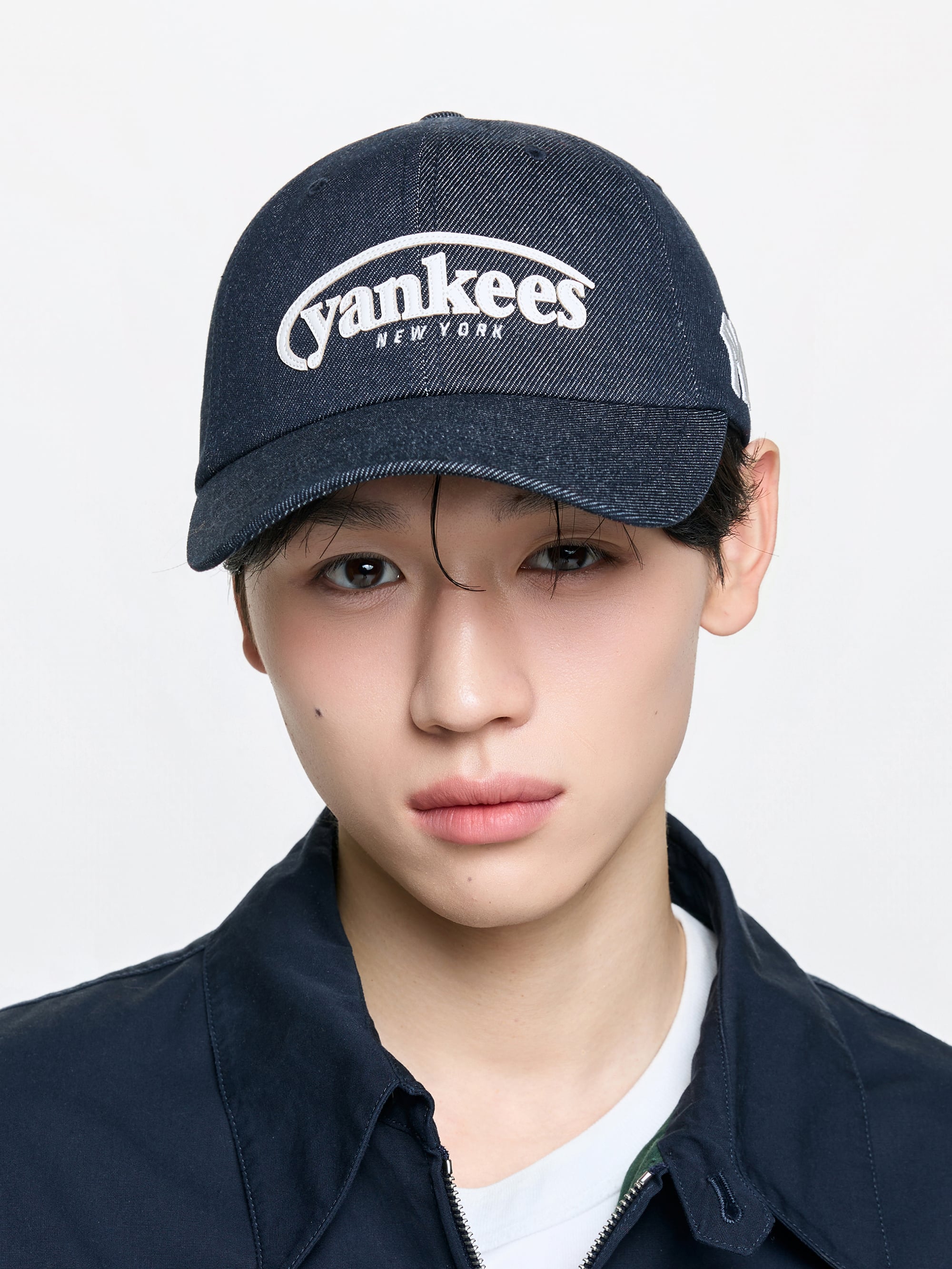 Vintage Denim Curve Logo Unstructured Ballcap