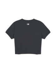 Women's V-neck Letter Crop T-shirts