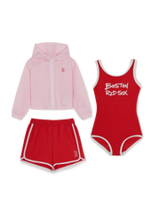 Girl's Street Mesh Hood Zip-Up 3P Set