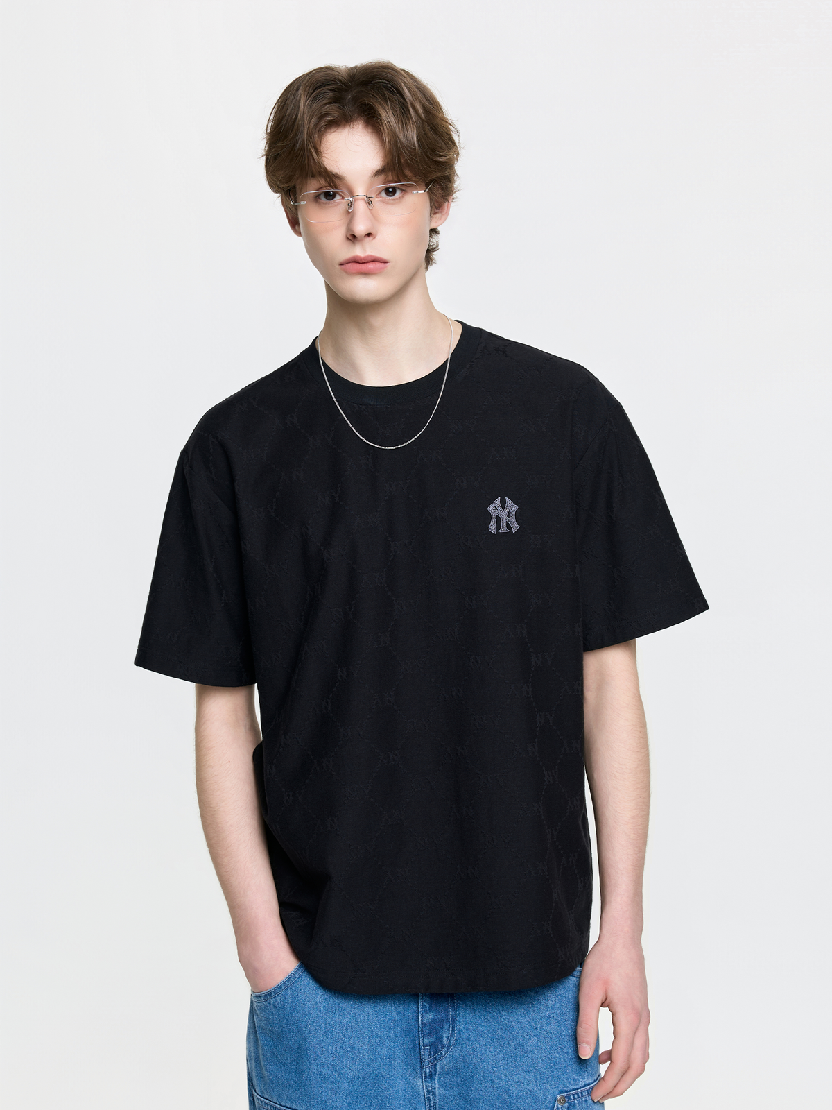 Dia Monogram Tonal Jacquard Over Fit T-Shirts