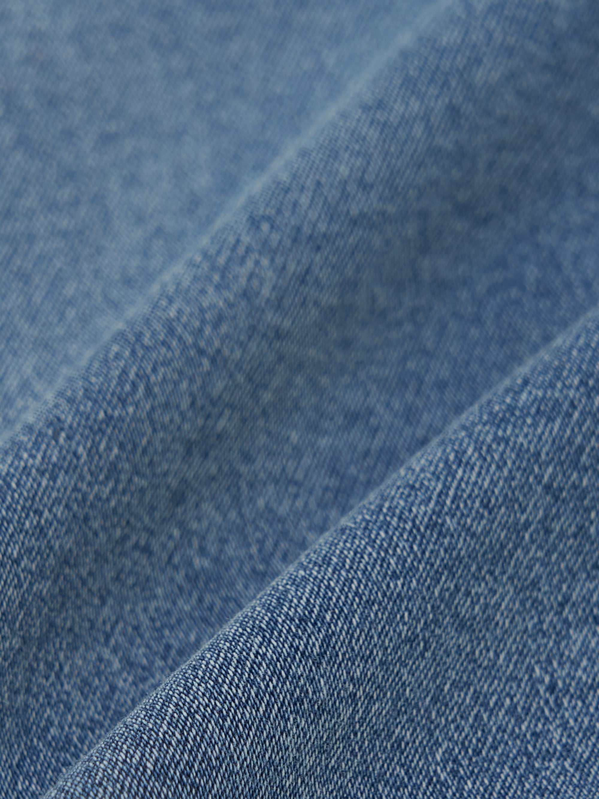 BASIC JERSEY DENIM DOUBLE KNEE SHORTS