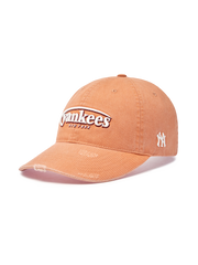 Vintage Demage Curve Logo Unstructured Ballcap