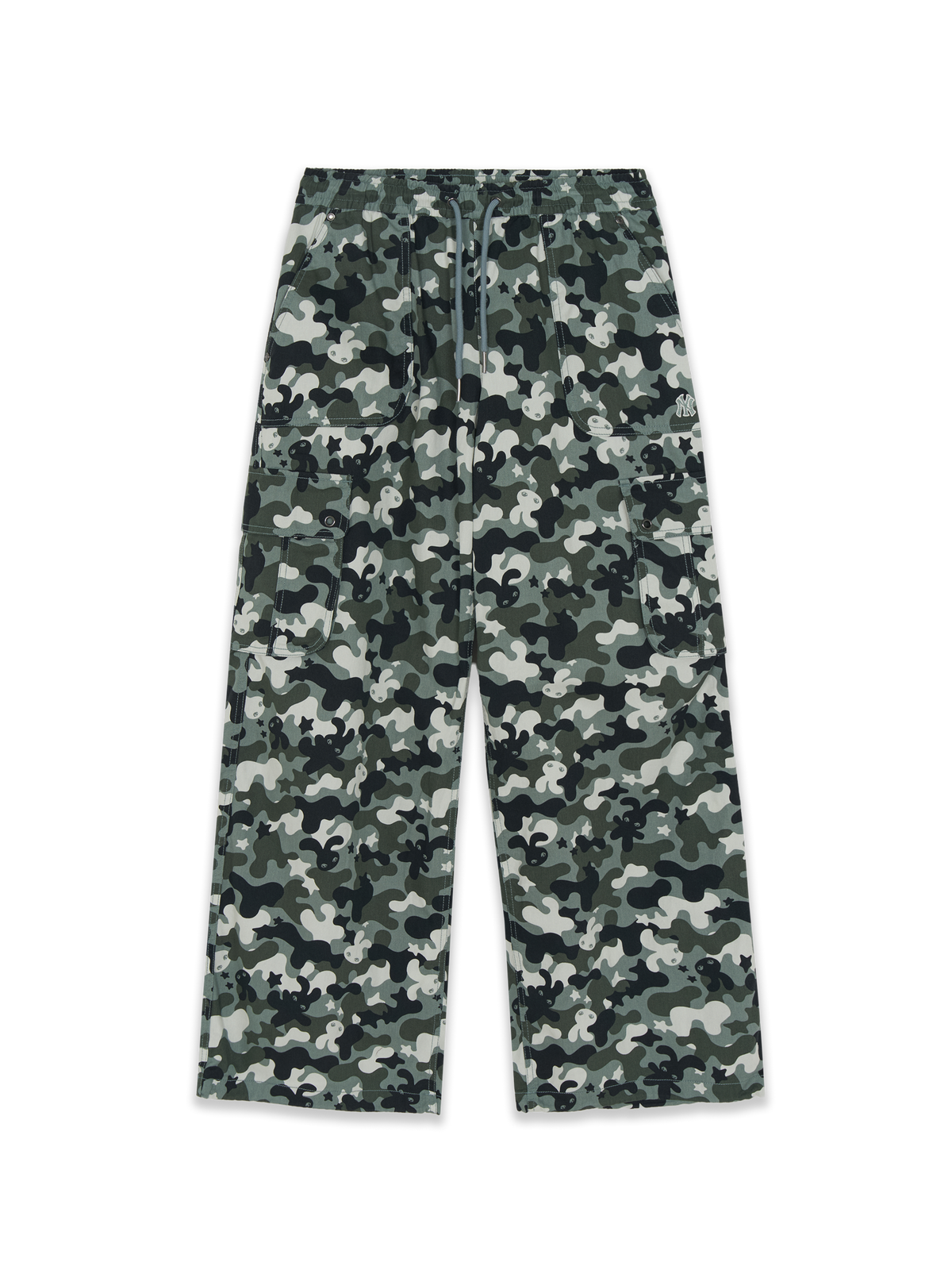 Women's Camo Low Rise Cotton Cargo Wide Pants