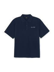 Varsity Small Cursive Over Fit Polo T-Shirts