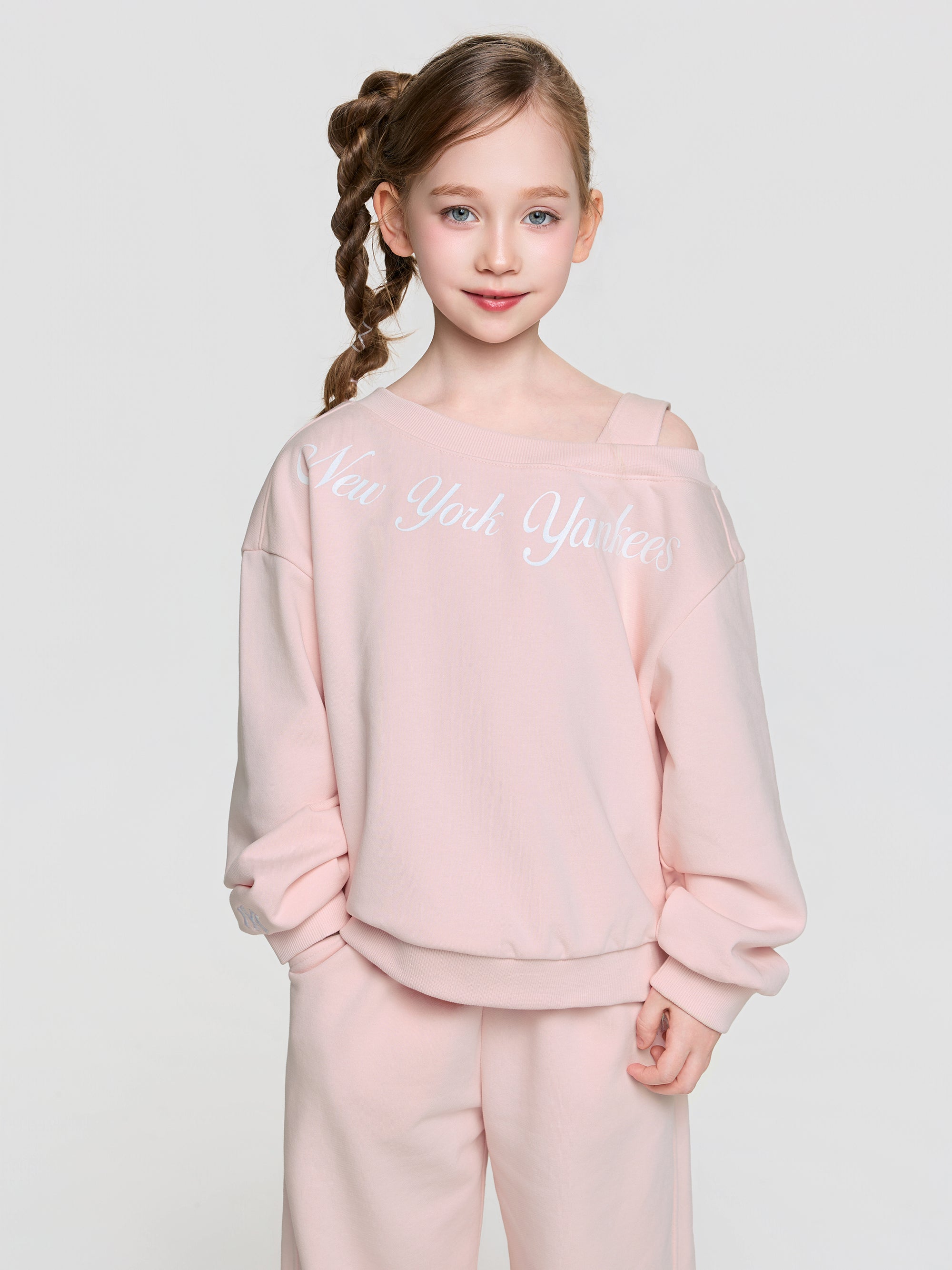 Street Girl's Lettering Layered Sweatshirt Set