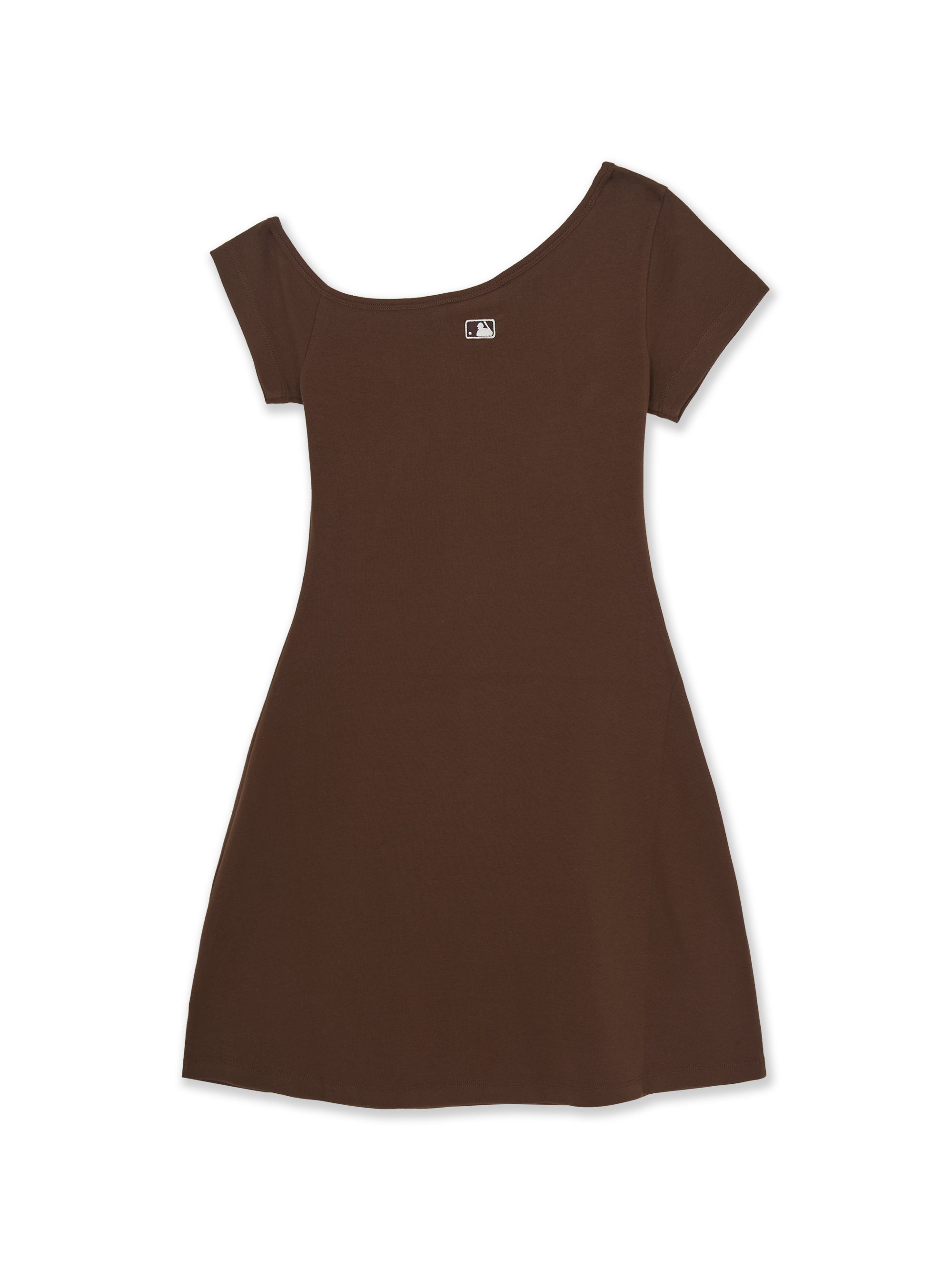 Women's Basic Off Shoulder Shirring Ribbed Dress