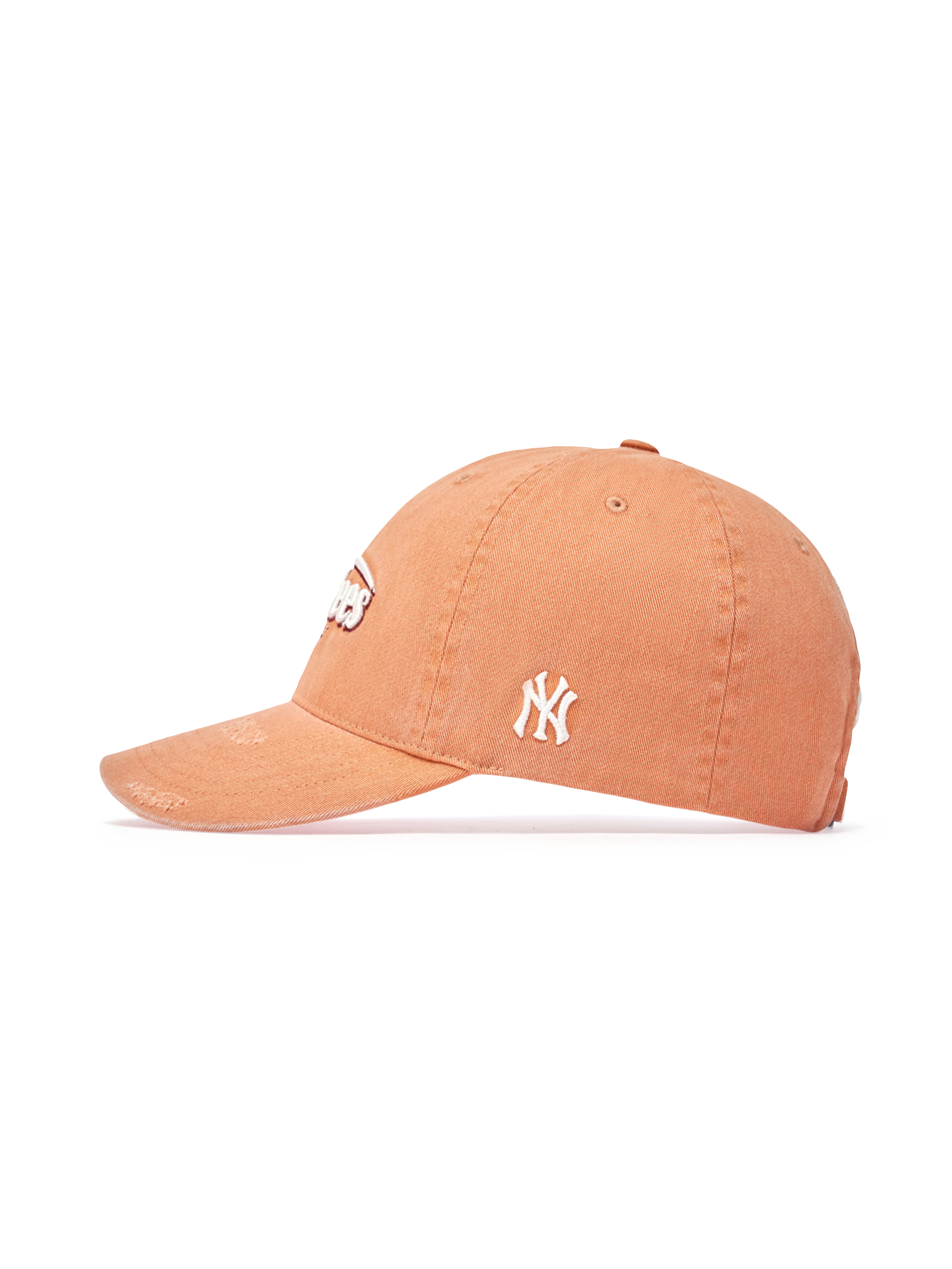 Vintage Demage Curve Logo Unstructured Ballcap