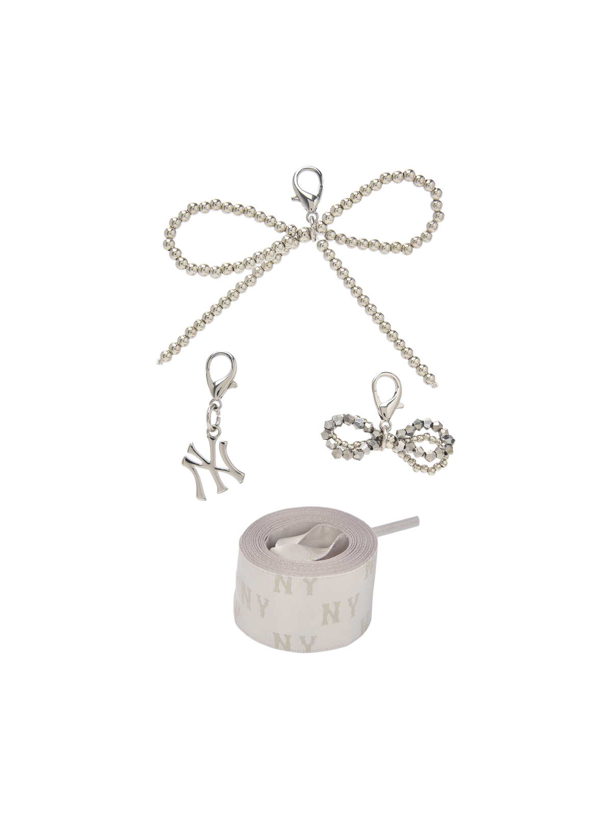 Team Logo Pearl Ribbon Shoelace Set