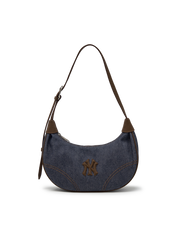 Denim Color Combination Hobo Bag