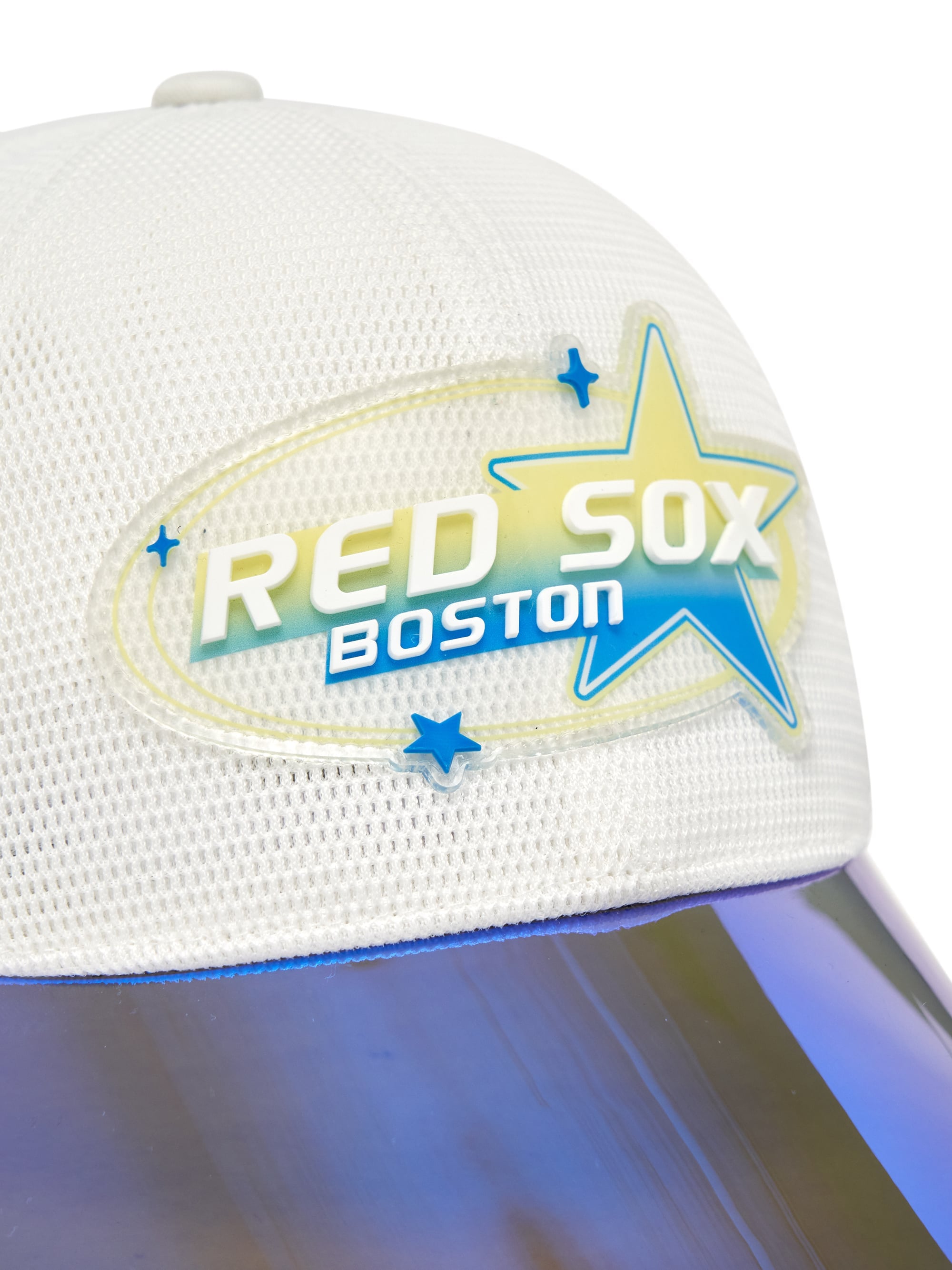 Mirror Brim Color Block All-Mesh Cap